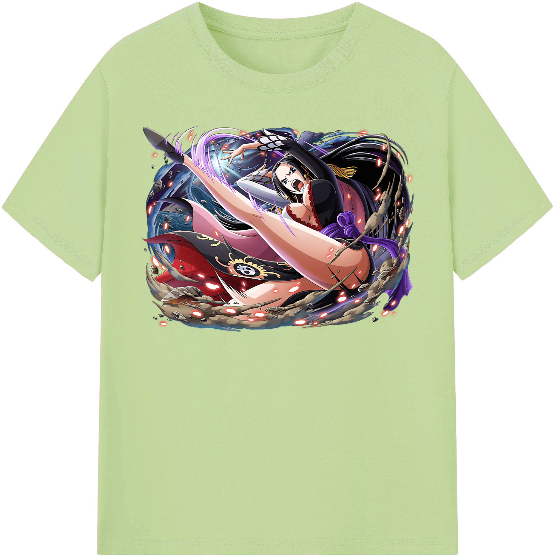 ワンピース ボア・ハンコック ONE PIECE Boa·Hancock 綿100％半袖Tシャツ（フロントプリント）